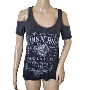 Rock & Republic Guns N Rose Cold Shoulder Top